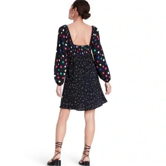 Rixo x target polka dot long sleeve dress sz 12 - Picture 2 of 9